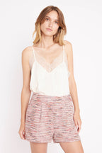 Berenice - Short Talle Alto de Tweed - Red