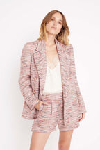 Berenice - Short Talle Alto de Tweed - Red