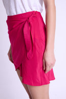 Jupe Fluide Avec Nœud - Fushia