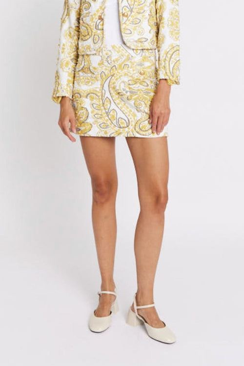 Mini Jupe En Jacquard - Yellowjacquard
