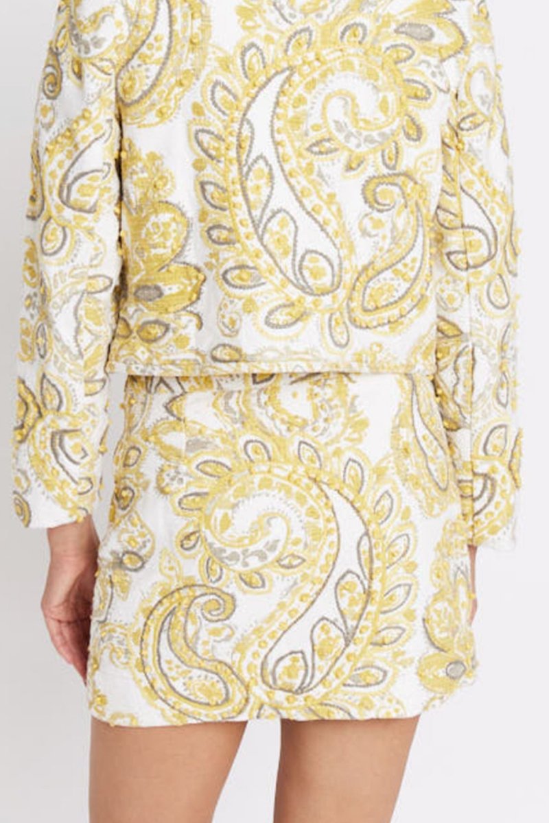 Mini Jupe En Jacquard - Yellowjacquard