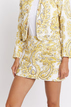 Mini Jupe En Jacquard - Yellowjacquard
