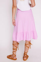 Berenice - Midi Skirt with Belt Knot - Pinkbonbon