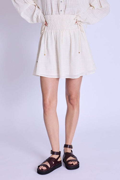 Jupe Courte Smock - Offwhite
