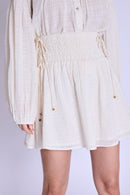 Jupe Courte Smock - Offwhite
