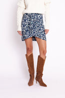 Jupe Fronce Cote Imprimé - Dye