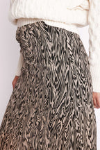 Berenice - Long Skirt - Fauve Print
