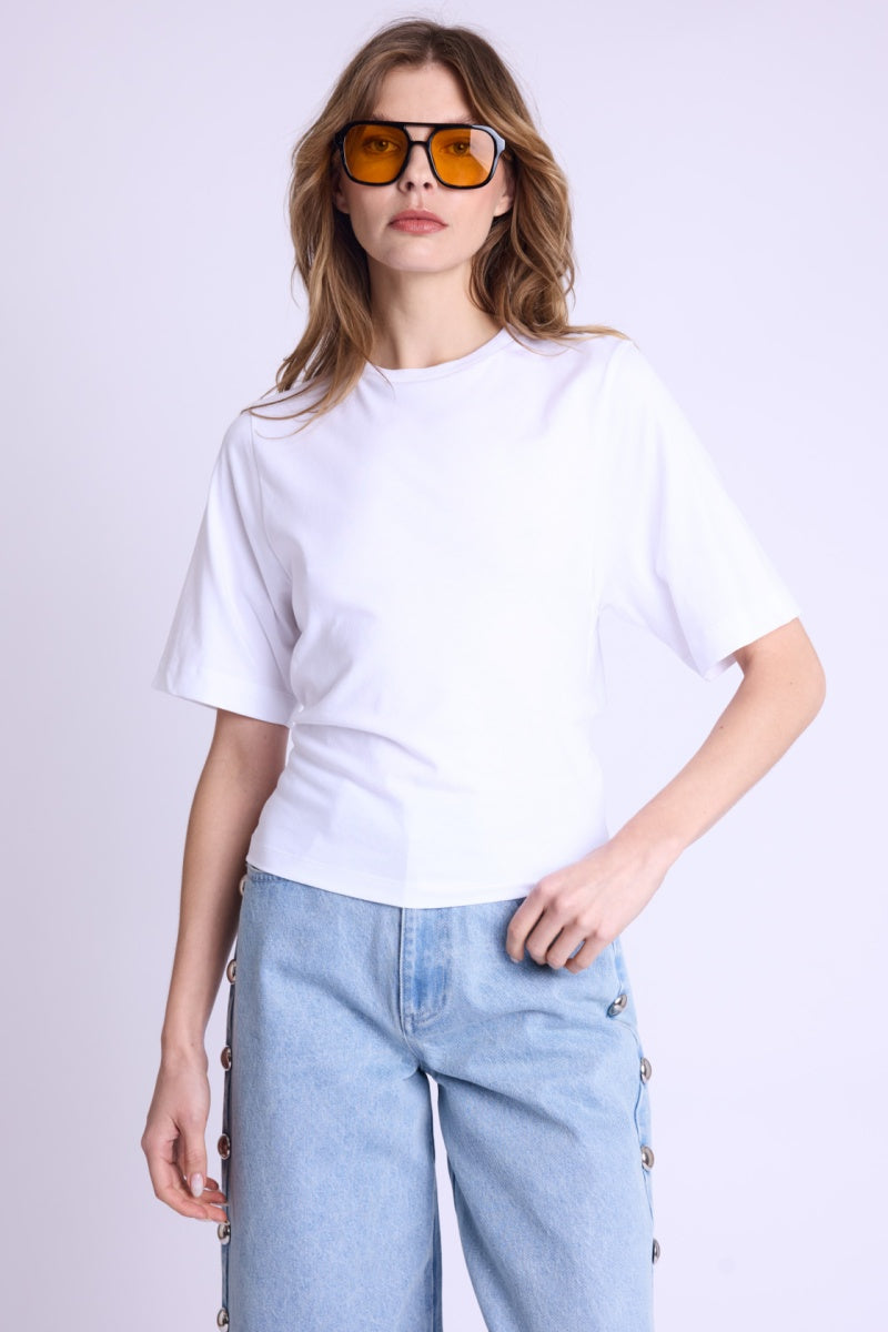 Berenice - Camiseta Mc Cuello Rd Nudo Espalda - White