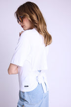 Berenice - Camiseta Mc Cuello Rd Nudo Espalda - White