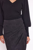 Jupe Croise Devant - Chevronblack