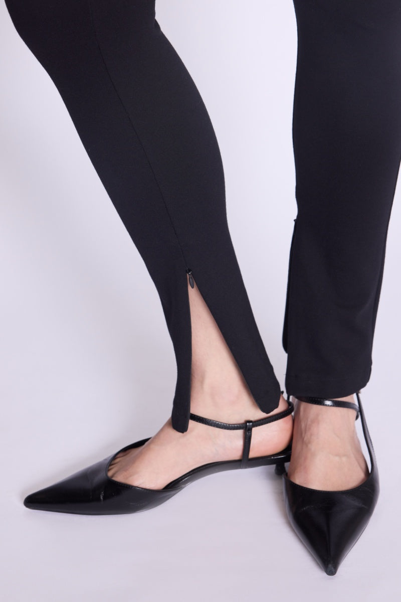 Legging Avec Zip Bas Jambe - Black