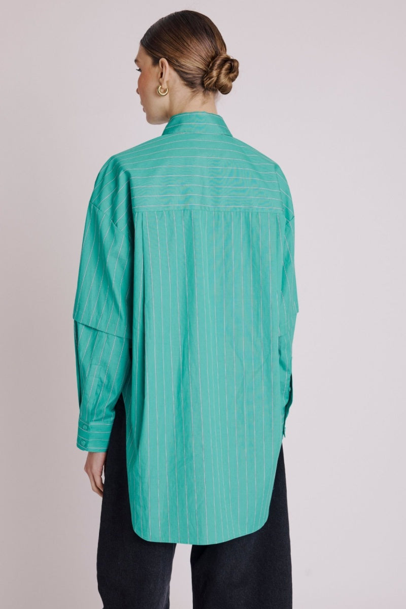 Berenice - Striped Shirt - Greenstripes