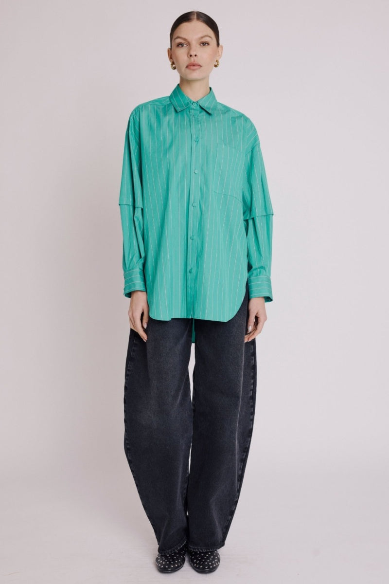 Berenice - Striped Shirt - Greenstripes