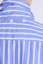 Berenice - Camisa de Rayas Cuello Desmontable - Blue
