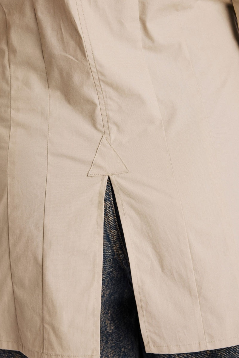 Berenice - Camisa Entallada Talla Pinzas - Beige