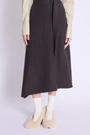 Jupe Midi Trapeze - Brown