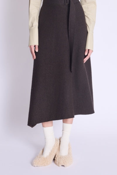 Jupe Midi Trapeze - Brown