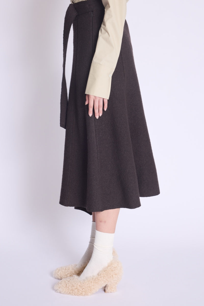 Jupe Midi Trapeze - Brown