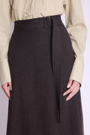 Jupe Midi Trapeze - Brown