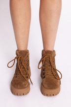 Berenice - Camel Suede Ankle Boots - Camel