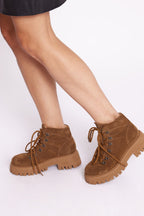 Berenice - Camel Suede Ankle Boots - Camel