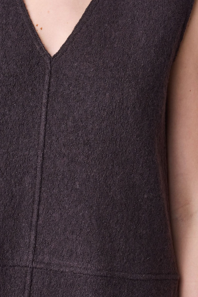 Berenice - Vestido Largo Sin Mangas Escote V - Brown