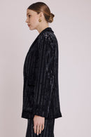 Veste Droite Poche - Stripeburnoutblack