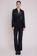 Veste Droite Poche - Stripeburnoutblack