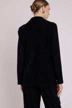 Berenice - Blazer Simpriméle Recto Bolsillo - Squareburnoutblack