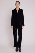 Berenice - Blazer Simpriméle Recto Bolsillo - Squareburnoutblack