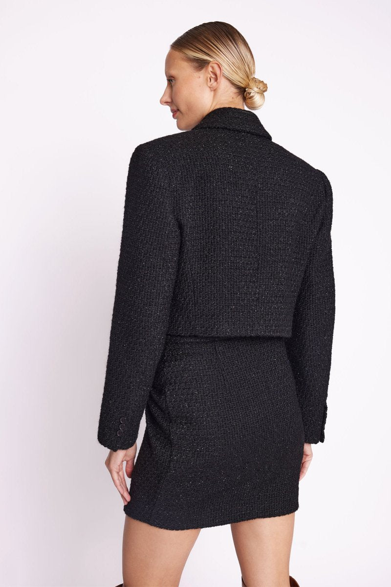 Berenice - Under-Bust Belt Blazer - Black