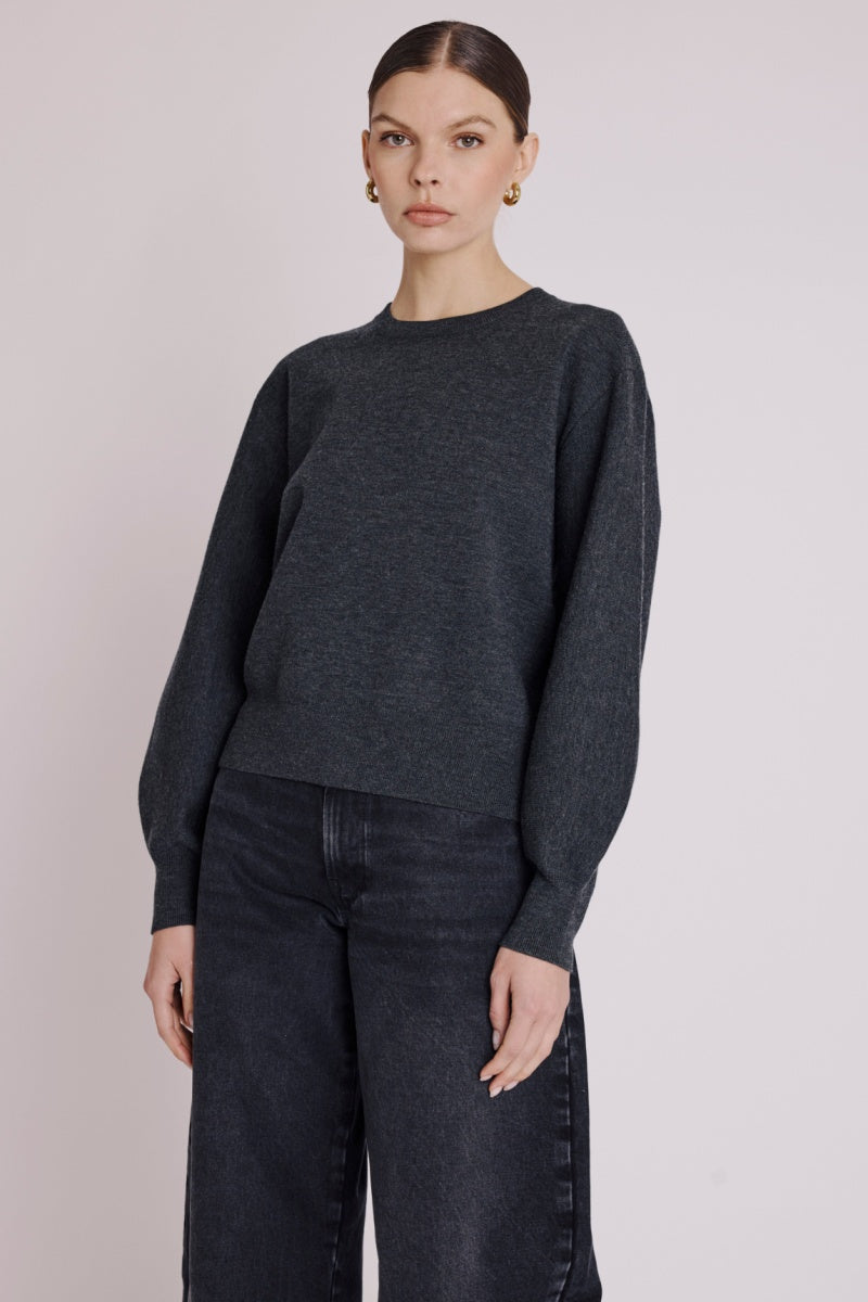 Berenice - Jersey Cuello Redondo Ml - Mediumgrey