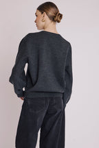 Berenice - Jersey Cuello Redondo Ml - Mediumgrey