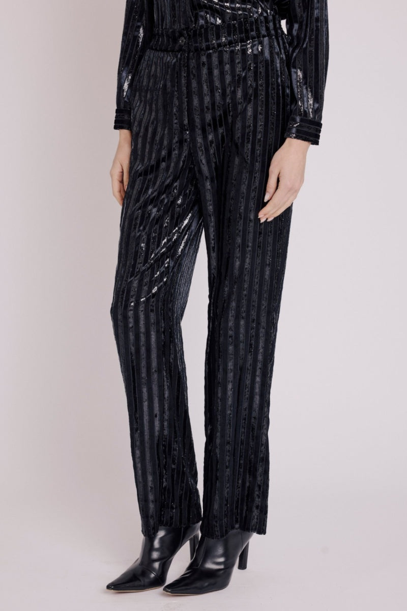 Pantalon Droit Imprimé - Black