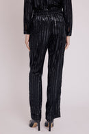 Pantalon Droit Imprimé - Black