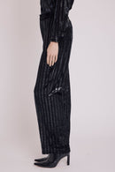 Pantalon Droit Imprimé - Black