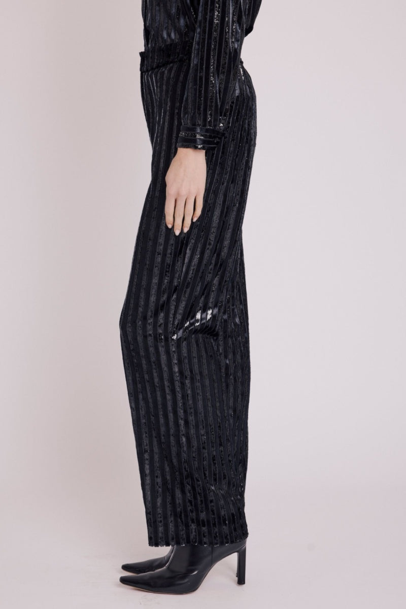 Pantalon Droit Imprimé - Black