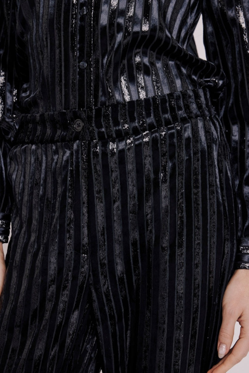 Pantalon Droit Imprimé - Black