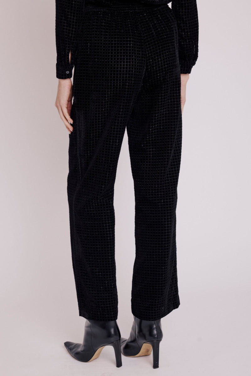 Pantalón recto estampado - Negro
