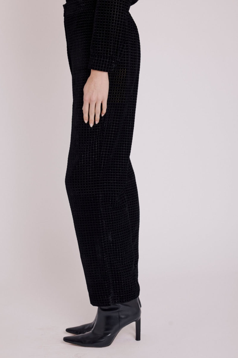 Pantalón recto estampado - Negro