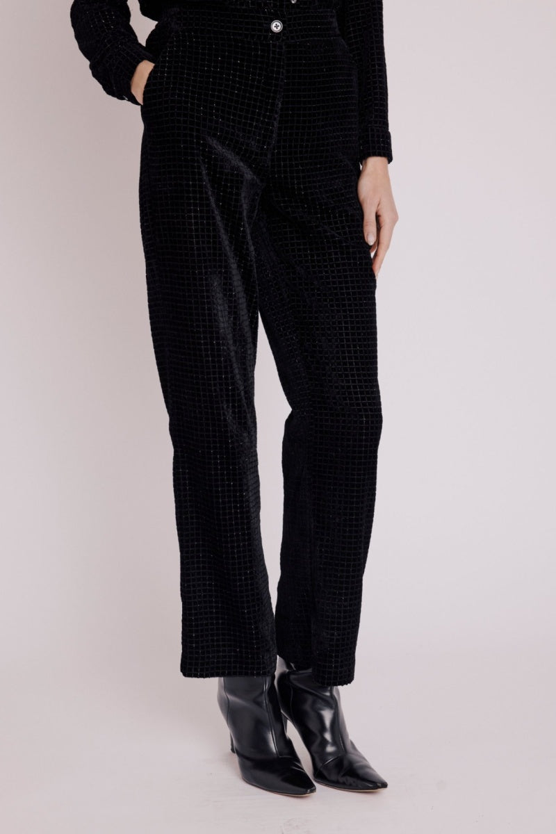 Pantalon Droit Imprimé - Black