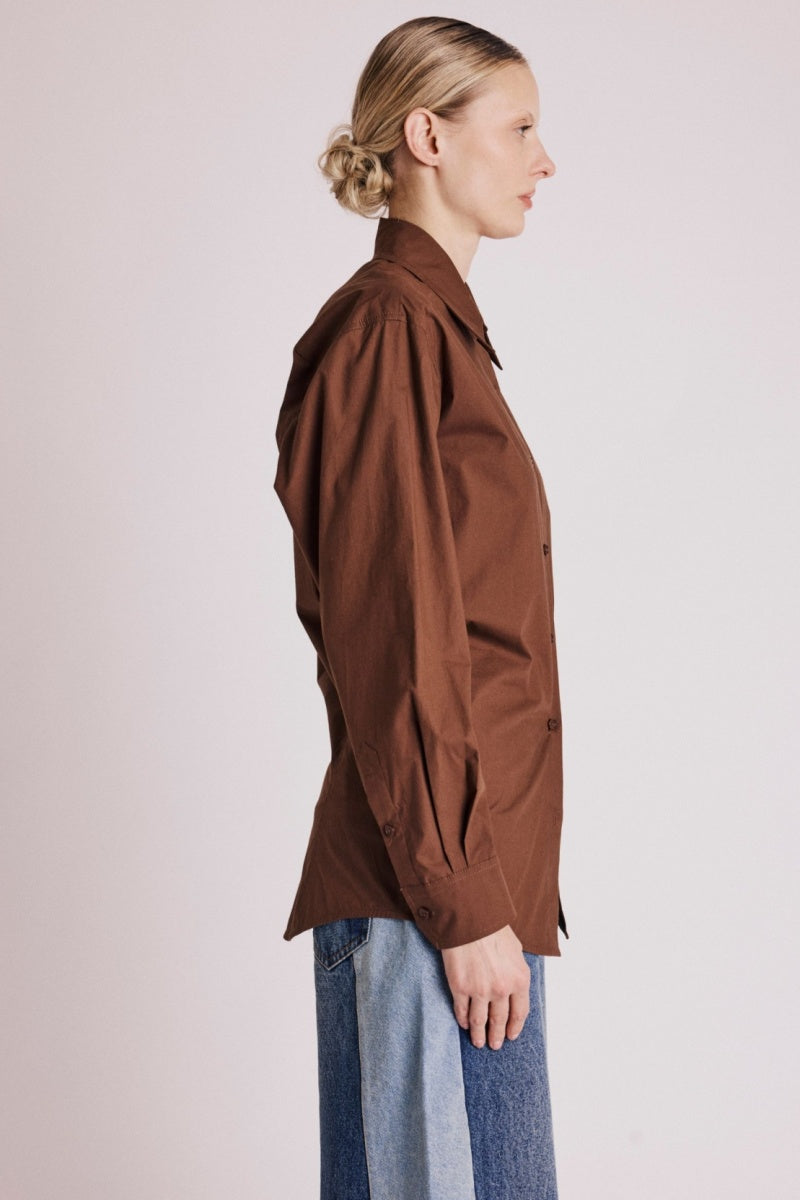 Berenice - Camisa Ceintree Unie - Brown