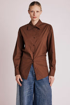 Berenice - Camisa Ceintree Unie - Brown