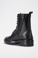 Bottines En Cuir - Noir