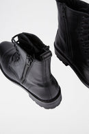 Bottines En Cuir - Noir