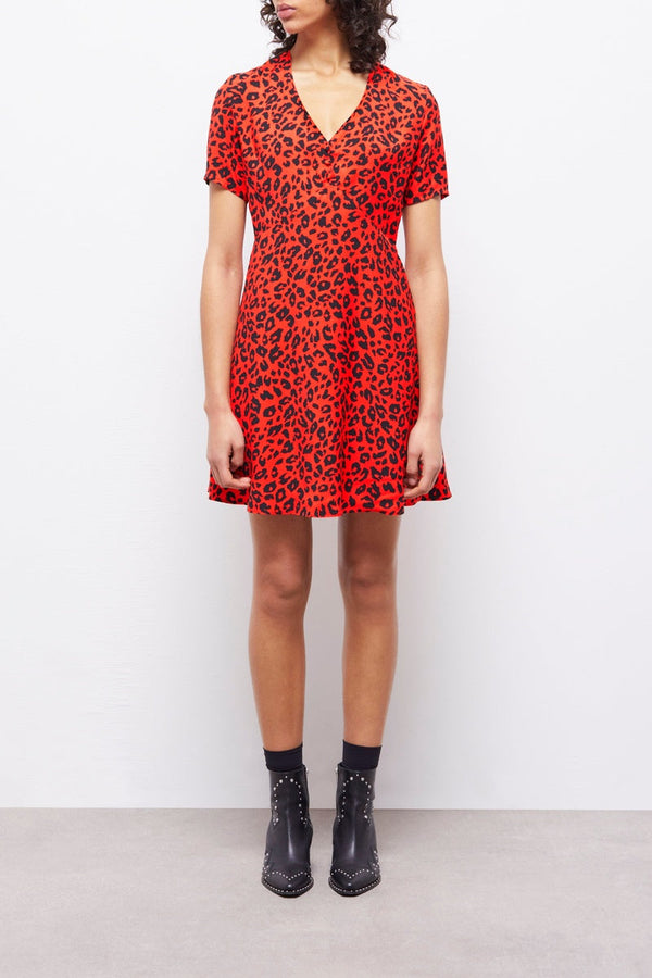 Vestido corto - Naranja - Mujer