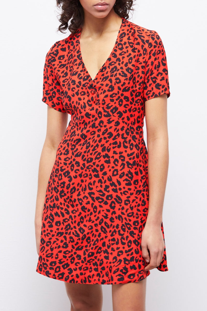 Vestido corto - Naranja - Mujer