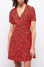Vestido corto - Naranja - Mujer