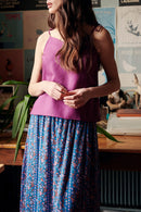 Camisola de lino - Púrpura