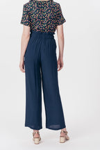 Karl Marc John - Wide Leg High Waist Trousers Perdita - Navy Blue